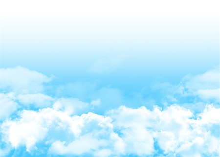 Blue sky and clouds abstract illustration Stock Photo - Budget Royalty-Free & Subscription, Code: 400-07465098