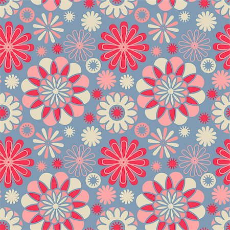 seamless summer backgrounds - Seamless pattern - simple flower background Stock Photo - Budget Royalty-Free & Subscription, Code: 400-07465400