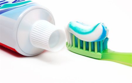 Toothpaste and toothbrush Stock Photo - Budget Royalty-Free & Subscription, Code: 400-07465426