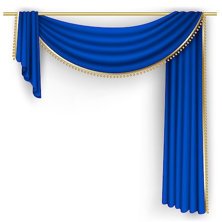 simsearch:400-04403800,k - Blue curtain on the white background. Mesh. Photographie de stock - Aubaine LD & Abonnement, Code: 400-07465471