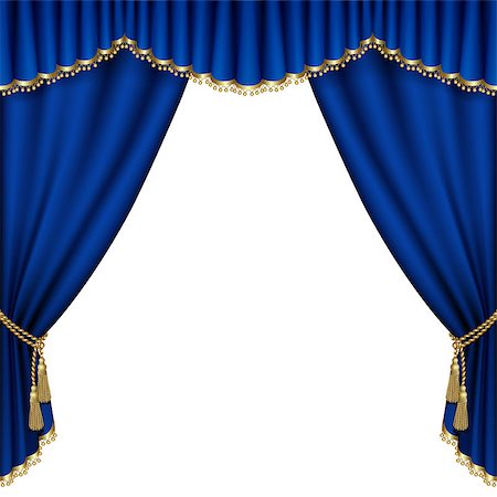 simsearch:400-04403800,k - Theater stage  with blue curtain. Mesh. Photographie de stock - Aubaine LD & Abonnement, Code: 400-07465499