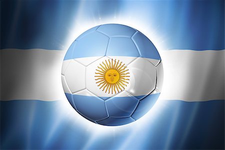 simsearch:400-06527636,k - 3D soccer ball with Argentina team flag, world football cup Brazil 2014 Foto de stock - Royalty-Free Super Valor e Assinatura, Número: 400-07465716