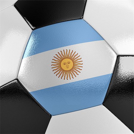 simsearch:400-07466044,k - Close up view of a soccer ball with the Argentinian flag on it Stockbilder - Microstock & Abonnement, Bildnummer: 400-07466021