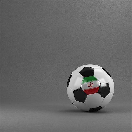 Iranian soccer ball in front of plaster wall Fotografie stock - Microstock e Abbonamento, Codice: 400-07466039