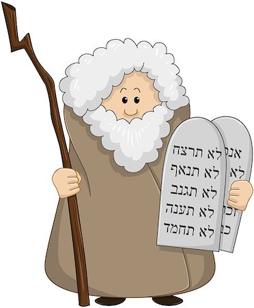 simsearch:400-08617549,k - Vector illustration of Moses holding the ten commandments. Stockbilder - Microstock & Abonnement, Bildnummer: 400-07466116