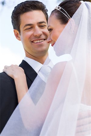 simsearch:400-07473236,k - Happy young groom looking at bride Stockbilder - Microstock & Abonnement, Bildnummer: 400-07468530