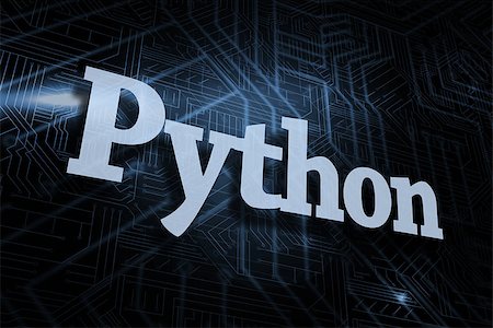 pitón - The word python against futuristic black and blue background Foto de stock - Super Valor sin royalties y Suscripción, Código: 400-07468785