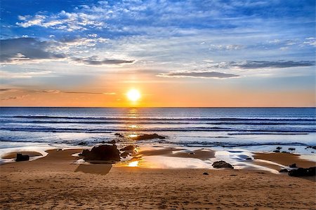 dynamicfoto (artist) - Beautiful late afternoon sunset at the beach Stockbilder - Microstock & Abonnement, Bildnummer: 400-07461724