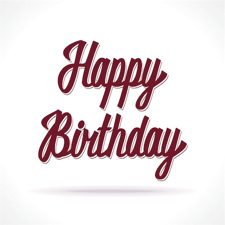 Happy birthday hand lettering. Vector Stock Photo - Budget Royalty-Free & Subscription, Code: 400-07461751