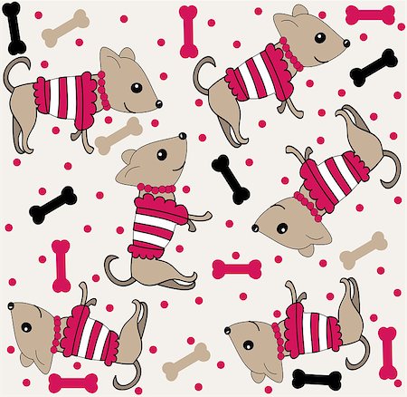 schottischer terrier - Seamless background with dogs. Vector Illustration Stockbilder - Microstock & Abonnement, Bildnummer: 400-07461762