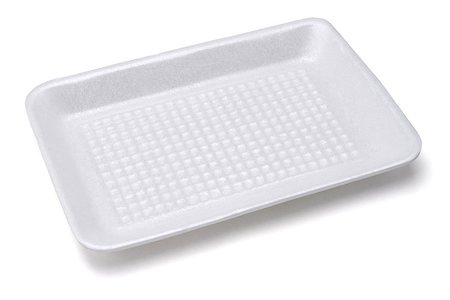 polystyrène - Empty Styrofoam Food Tray On White Background Foto de stock - Super Valor sin royalties y Suscripción, Código: 400-07461772