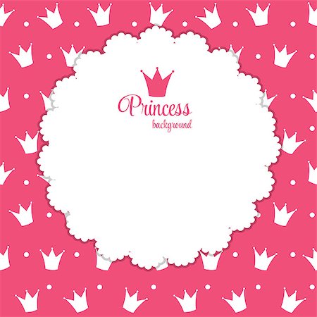 Princess Crown  Background Vector Illustration. Stock Photo - Budget Royalty-Free & Subscription, Code: 400-07462151