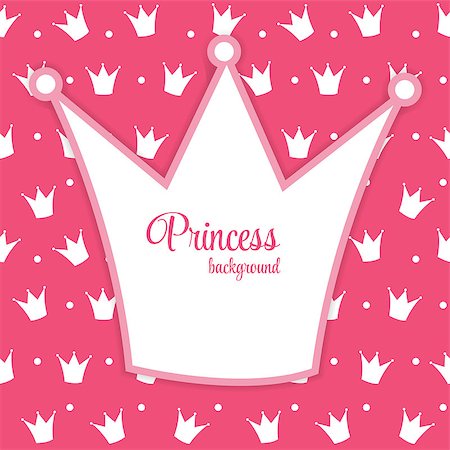 Princess Crown  Background Vector Illustration. Stock Photo - Budget Royalty-Free & Subscription, Code: 400-07462193