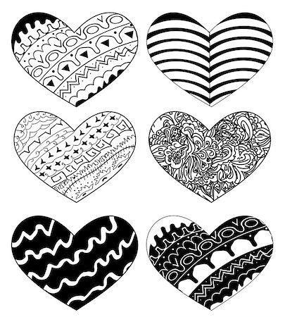simsearch:400-07955839,k - vector hearts set for wedding and valentine design Stockbilder - Microstock & Abonnement, Bildnummer: 400-07462268