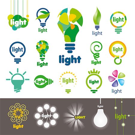 biggest collection of vector logos lamps Stock Photo - Budget Royalty-Free & Subscription, Code: 400-07462359