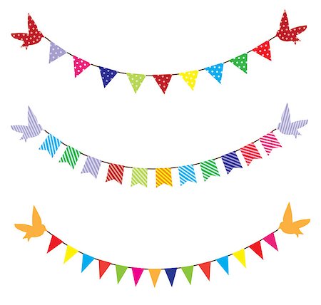 party banner - vector bunting Stock Photo - Budget Royalty-Free & Subscription, Code: 400-07462447