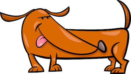 simsearch:400-07658326,k - Cartoon Illustration of Funny Dachshund Dog Stock Photo - Budget Royalty-Free & Subscription, Code: 400-07462742