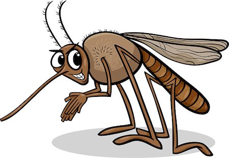 Cartoon Illustration of Funny Mosquito Insect Character Foto de stock - Royalty-Free Super Valor e Assinatura, Número: 400-07462760