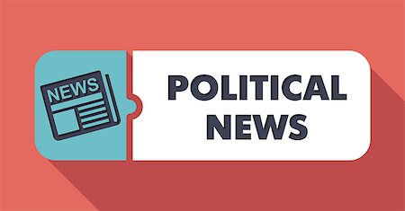 publishing - Political News Concept on Scarlet in Flat Design with Long Shadows. Stock Photo - Budget Royalty-Free & Subscription, Code: 400-07477287