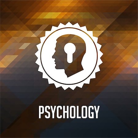 psychological - Psychological Concept. Retro label design. Hipster background made of triangles, color flow effect. Stock Photo - Budget Royalty-Free & Subscription, Code: 400-07477282
