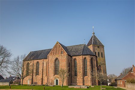 simsearch:400-08432432,k - Church of Zeerijp in Groningen, the Netherlands Fotografie stock - Microstock e Abbonamento, Codice: 400-07477617