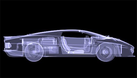 simsearch:400-06793285,k - X-ray concept car. Isolated render on a black background Foto de stock - Royalty-Free Super Valor e Assinatura, Número: 400-07477699