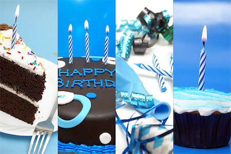 simsearch:400-07462728,k - A festive collage of birthday images to celebrate the occasion. Stockbilder - Microstock & Abonnement, Bildnummer: 400-07477752