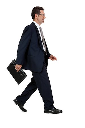 financial portfolio - attractive successful adult business man in black suit isolated on white background Stock Photo - Budget Royalty-Free & Subscription, Code: 400-07478143