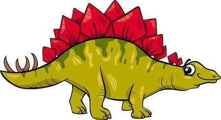 simsearch:400-08161528,k - Cartoon Illustration of Stegosaurus Prehistoric Dinosaur Foto de stock - Royalty-Free Super Valor e Assinatura, Número: 400-07478880