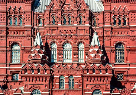 simsearch:400-07773350,k - Facade of State Historical Museum on Red Square in Moscow, Russia Foto de stock - Super Valor sin royalties y Suscripción, Código: 400-07478920