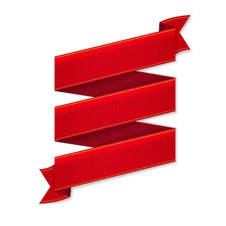 Red Ribbon Banner, With Gradient Mesh, Vector Illustration Foto de stock - Royalty-Free Super Valor e Assinatura, Número: 400-07478994