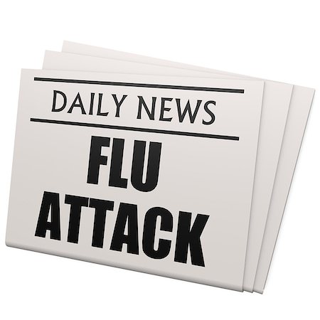 simsearch:400-04626468,k - Newspaper flu attack Stockbilder - Microstock & Abonnement, Bildnummer: 400-07479334