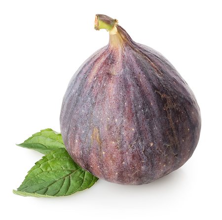 simsearch:400-07506471,k - Juicy figs with green leaf isolated on white Foto de stock - Royalty-Free Super Valor e Assinatura, Número: 400-07479391