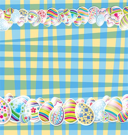 simsearch:400-05040794,k - Vector Easter card with eggs of different color, rabbit Stock Photo - Budget Royalty-Free & Subscription, Code: 400-07479455