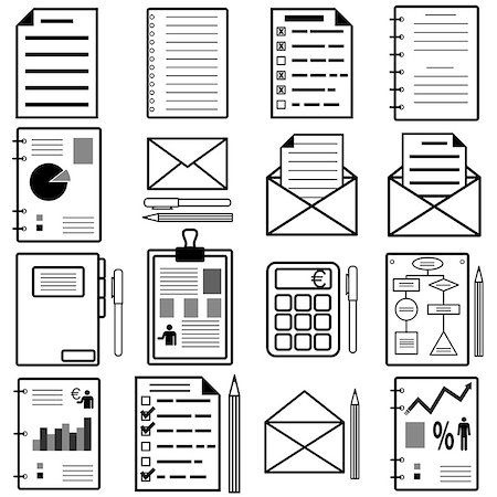 simsearch:400-08530598,k - Statistics and analytics file icons. Vector illustration. Stock Photo - Budget Royalty-Free & Subscription, Code: 400-07479587