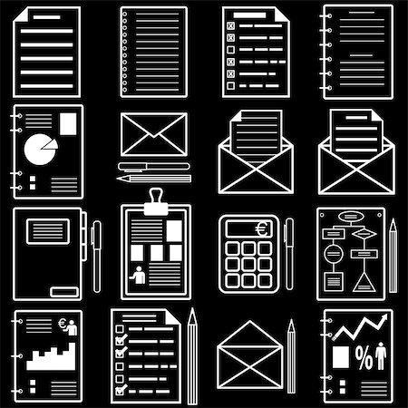 simsearch:400-08530598,k - Statistics and analytics file icons. Vector illustration. Stock Photo - Budget Royalty-Free & Subscription, Code: 400-07479589