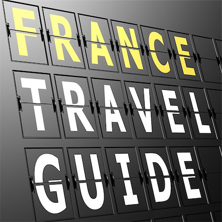 simsearch:400-05212862,k - Airport display France travel guide Stock Photo - Budget Royalty-Free & Subscription, Code: 400-07479596