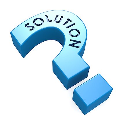 simsearch:400-05906315,k - Blue solution isolated question mark Stock Photo - Budget Royalty-Free & Subscription, Code: 400-07479599