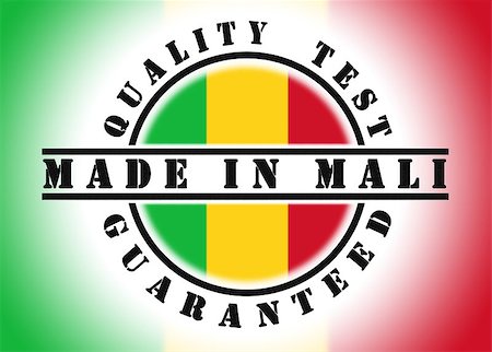 simsearch:400-06473938,k - Quality test guaranteed stamp with a national flag inside, Mali Foto de stock - Super Valor sin royalties y Suscripción, Código: 400-07479669