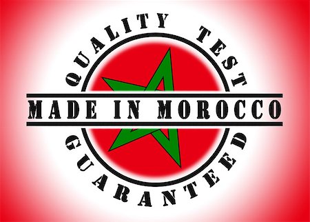 Quality test guaranteed stamp with a national flag inside, Morocco Stock Photo - Budget Royalty-Free & Subscription, Code: 400-07479670