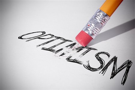 simsearch:400-07469999,k - Pencil erasing the word optimism on paper Stock Photo - Budget Royalty-Free & Subscription, Code: 400-07470068