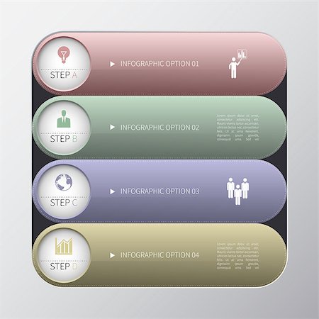 Modern business infographics options banner. Foto de stock - Royalty-Free Super Valor e Assinatura, Número: 400-07470123