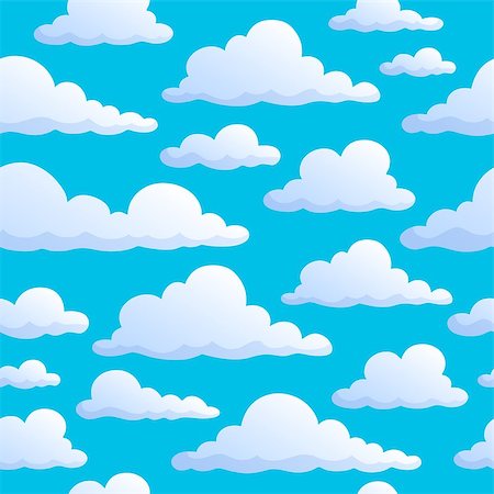 simsearch:400-04272687,k - Seamless background clouds on sky - eps10 vector illustration. Stockbilder - Microstock & Abonnement, Bildnummer: 400-07470267