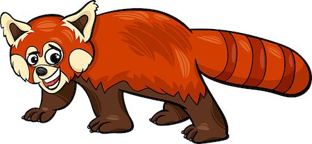 simsearch:400-09121641,k - Cartoon Illustration of Cute Red Panda Animal Foto de stock - Super Valor sin royalties y Suscripción, Código: 400-07470576