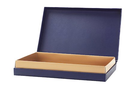 simsearch:400-06359368,k - Open Blue Gift Box On White Background Foto de stock - Super Valor sin royalties y Suscripción, Código: 400-07470988