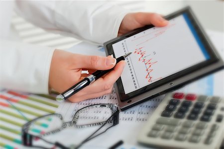 Female hands in combination with items for business Fotografie stock - Microstock e Abbonamento, Codice: 400-07471092