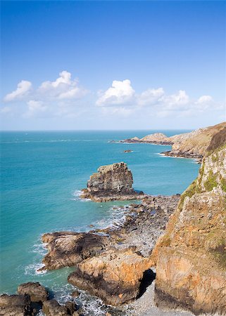 Coastal scene on Sark  looking out over the English Channel Stock Photo - Budget Royalty-Free & Subscription, Code: 400-07472531