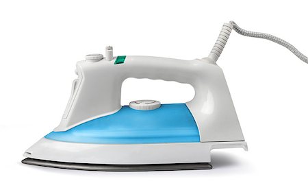 simsearch:400-03988966,k - Modern steam flat-iron side view on white background isolated Stock Photo - Budget Royalty-Free & Subscription, Code: 400-07473043