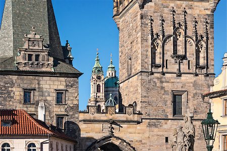 simsearch:400-06460574,k - Old Town Prague, Tower at the Charles Bridge Czech Republic Foto de stock - Super Valor sin royalties y Suscripción, Código: 400-07473113