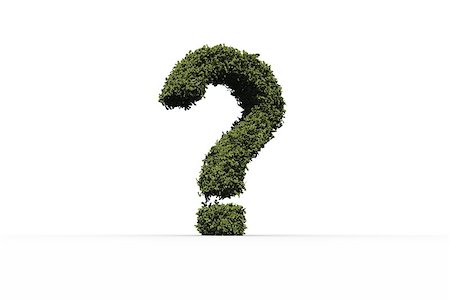 simsearch:400-07333411,k - Question mark made of leaves on white background Stock Photo - Budget Royalty-Free & Subscription, Code: 400-07484588